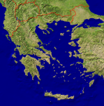 Greece Satellite + Borders 1185x1200